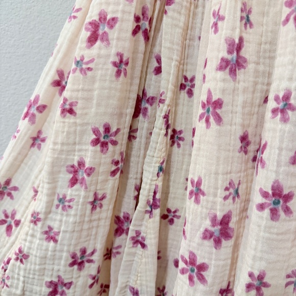 Free People Azure Cotton Floral Maxi Dress in Lilac Ecru Size Medium NWT - Picture 6 of 7